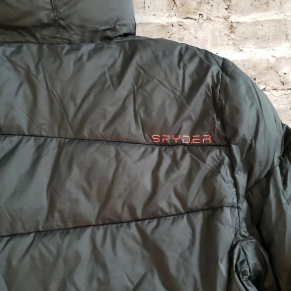 Spyder Men's Nexus Puffer Jacket – Giacca Piumino Uomo In Nylon, Idrorepellente, Con Cappuccio Regolabile, Tasche Con Cerniera, Colore Nero, Taglia Large